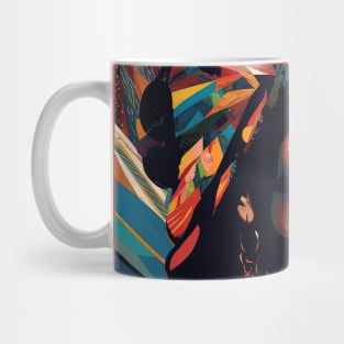 a gorgeous female Latin American fashion model superim Mug